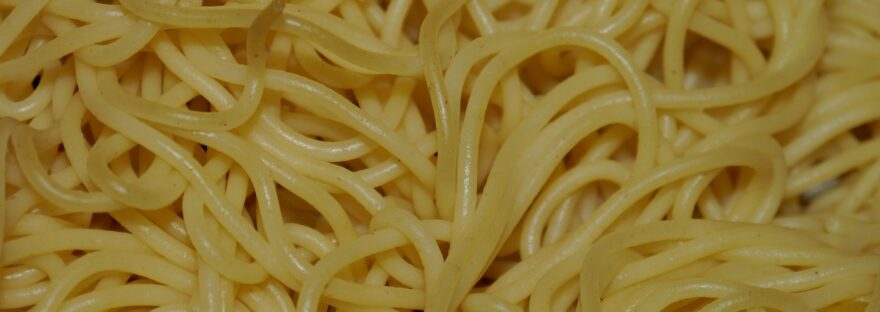 Photograph of cooked spaghetti